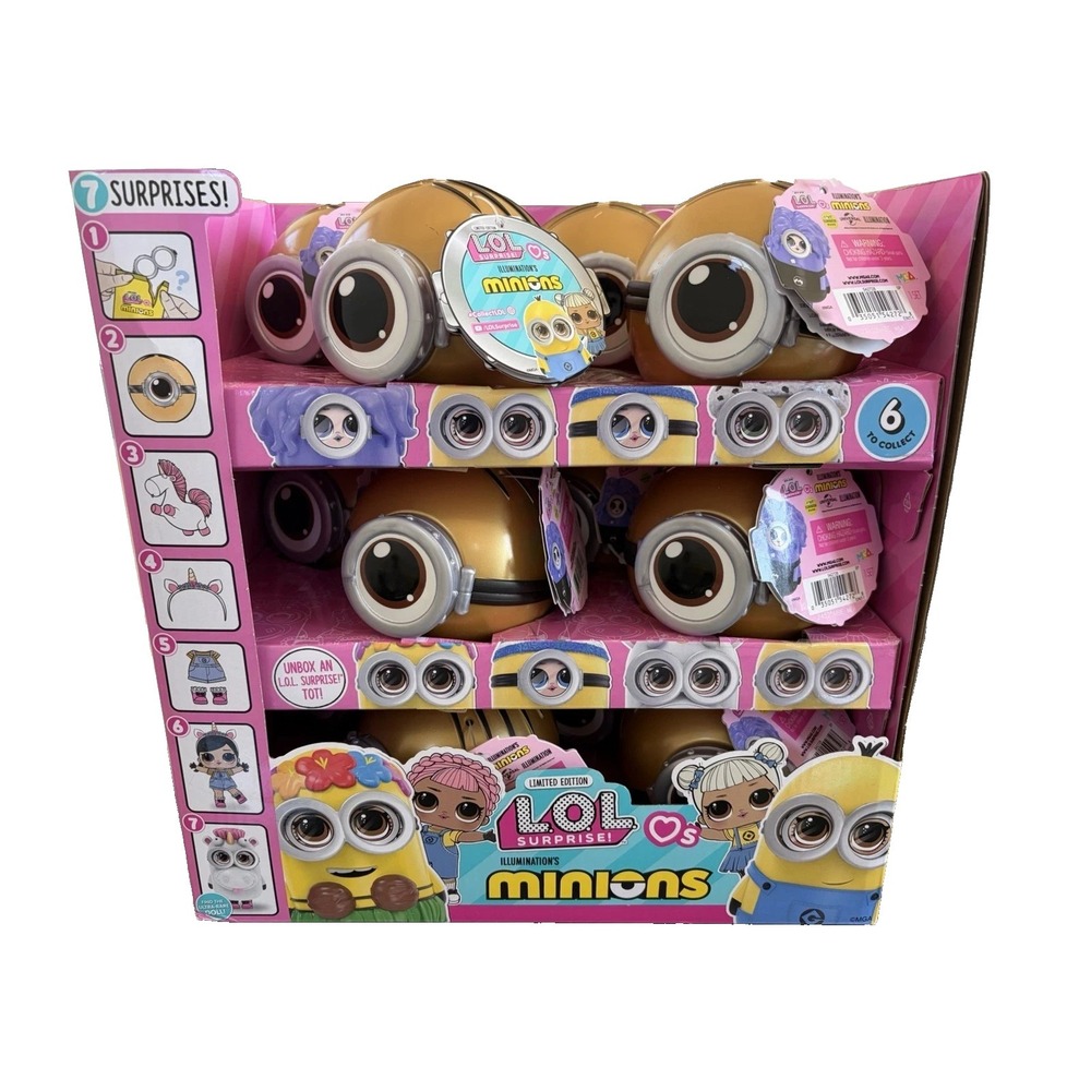 LOL Surprise X Illumination Minions Collaboration 12 Balls Full Set with Display